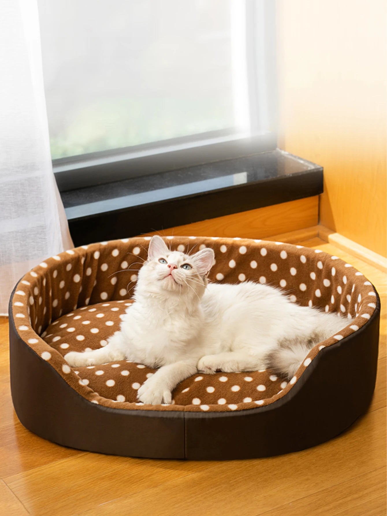 Coral Fleece Cat Bed Cushion Mat