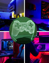 Night Lamp Touch 7 Color Dimmable Game Handle 3D Acrylic Illusion Ambiance Creative Table Lamp Bedroom Home Decorative Lights