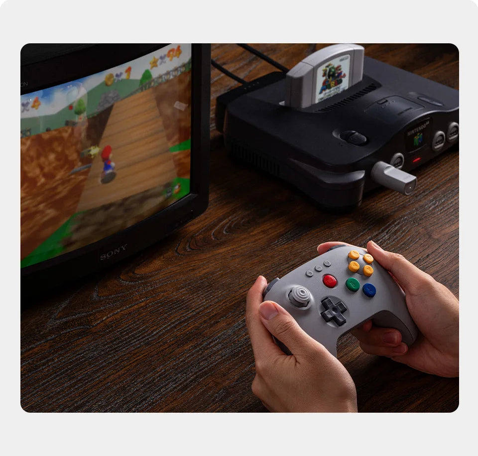 Wireless Retro Gaming Controller with Hall Effect Joystick for Nintendo 64 and Analogue 3D