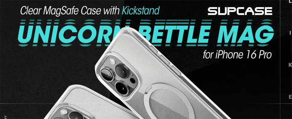 For iPhone 16 Pro Case with Camera Control Capture Button UB Mag Stand Series Slim Protective  Phone Case