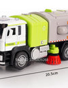 1:50 Electric Vacuum Cleaner Sweeper Garbage Truck Model Toy Alloy Diecast Light Sound Engineering Vehicle Gifts for