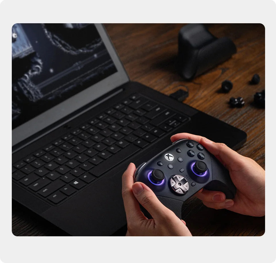 Wireless Gaming Controller with Swappable Parts and TMR Joysticks for Xbox and PC