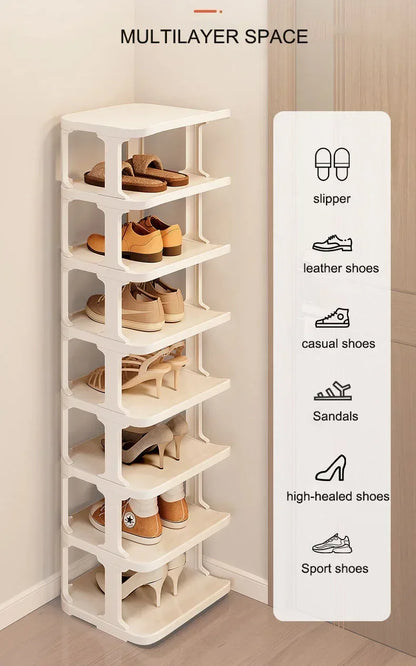 Simple Shoe Rack Standing Detachable Assemble Diy Shoes Cabinets Household Furniture Multilayer Stackable Doorway Shelf Shoerack