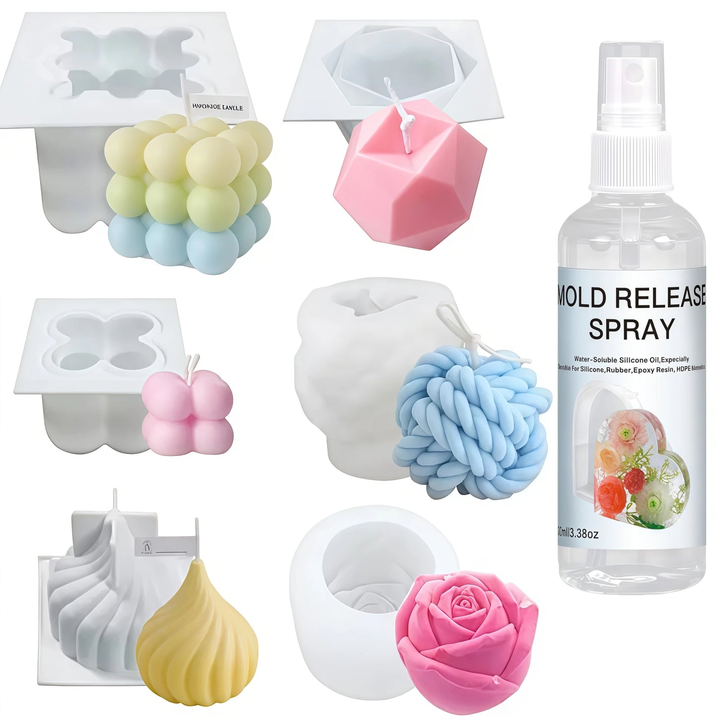 Non-Stick Silicone Mold Release Spray – Easy Demolding for Epoxy Resin & Candles (100ml/200ml)