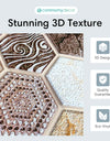 10Pcs 3D Boho Peel and Stick Wall Panel Hexagon Self Adhesive Kitchen Tile Backsplash Thicker Waterproof Wall Sticker