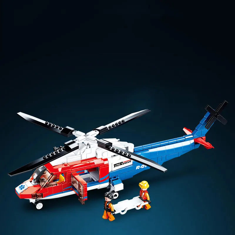 MOC Viper Armed Helicopter Rescue Transport Aircraft Building Blocks Set