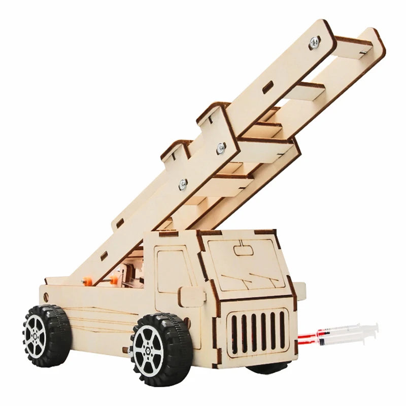 3D Wooden Puzzle DIY Physical Model Science Experiment Educational Toy Password Box Grain Fan Assembly Model DIY Decoration Gift