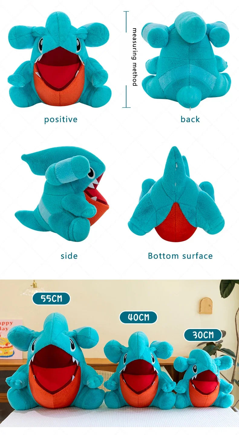 30/55cm Gible Pokemon Plush Toys Large Anime Doll Pillow Cartoon Griknot Gabite Pokémon Plushie Stuffed Gift for Kids Christmas