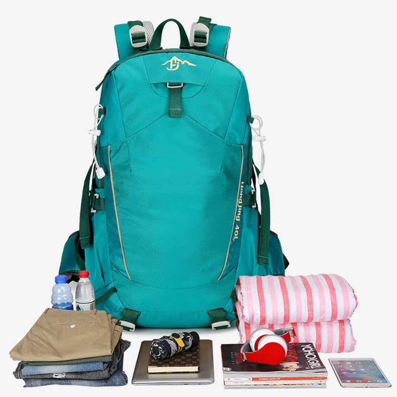 40L Climbing Backpack Waterproof Hiking Bag Multi-Functional Camping Rucksack Outdoor Sports Bags Large Capacity Travel Daypack
