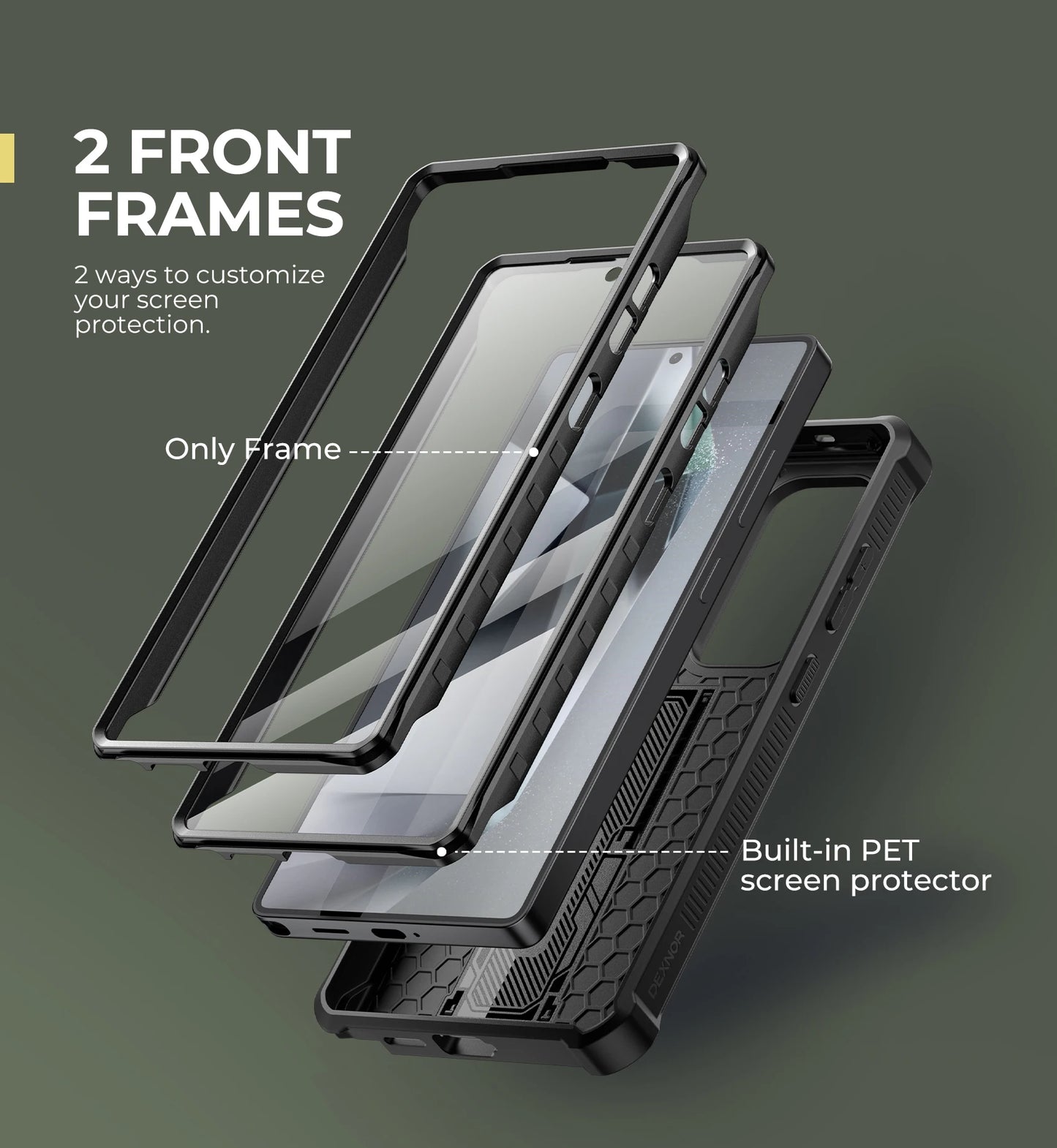 For Samsung Galaxy S25 Ultra 2025 Case Full Body Rugged Case with Camera Cover & Built-in Screen Protector Kickstand Case
