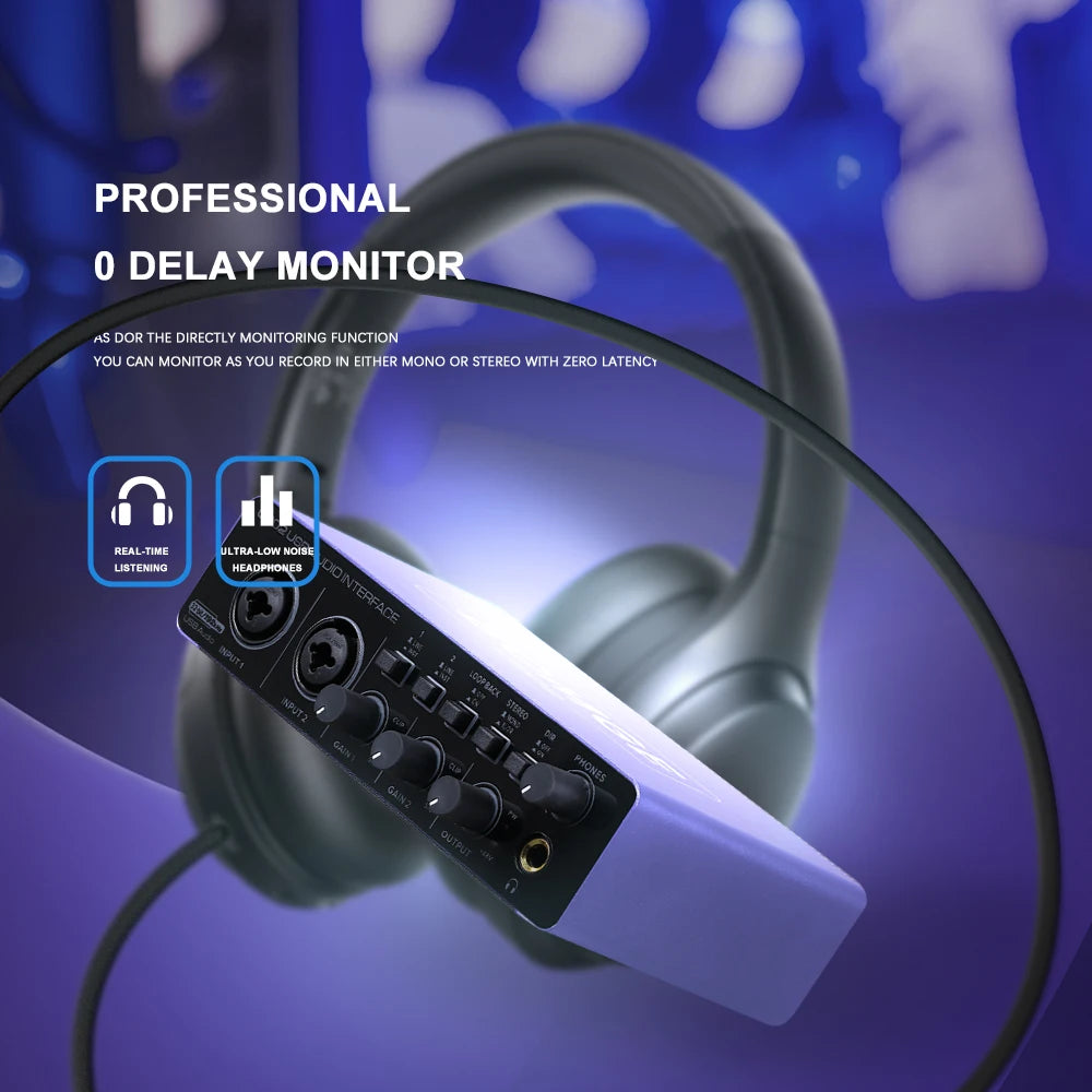 U202P USB Audio Interface with 32 Bit 192kHz Recording and 48V Phantom Power