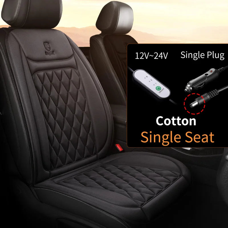 12V 24V Heated Car Seat Cover Fast Heating Electric Car Seat Cushion