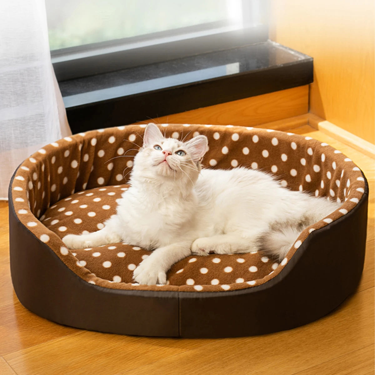 Coral Fleece Cat Bed Cushion Mat