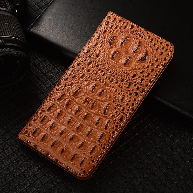 Luxury Genuine Leather Wallet Flip Case for Samsung Galaxy S26 / S25 / S24 / S23 / S22 / S21 / S20 Ultra, Plus, FE – Magnetic Kickstand Vintage Business Cover