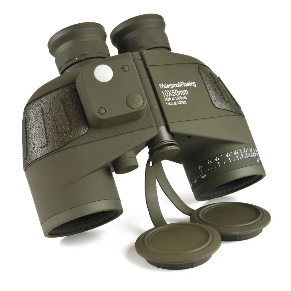 Binoculars 10x50 Professional Powerful Telescope Marine Waterproof With Compass Rangefinder Hunting Hiking Camping Navigation