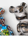 27cm Graffiti Bear Figurine Home Decoration Animal Statue Storage Money Jar Modern Room Sculpture Table Decor  Statues