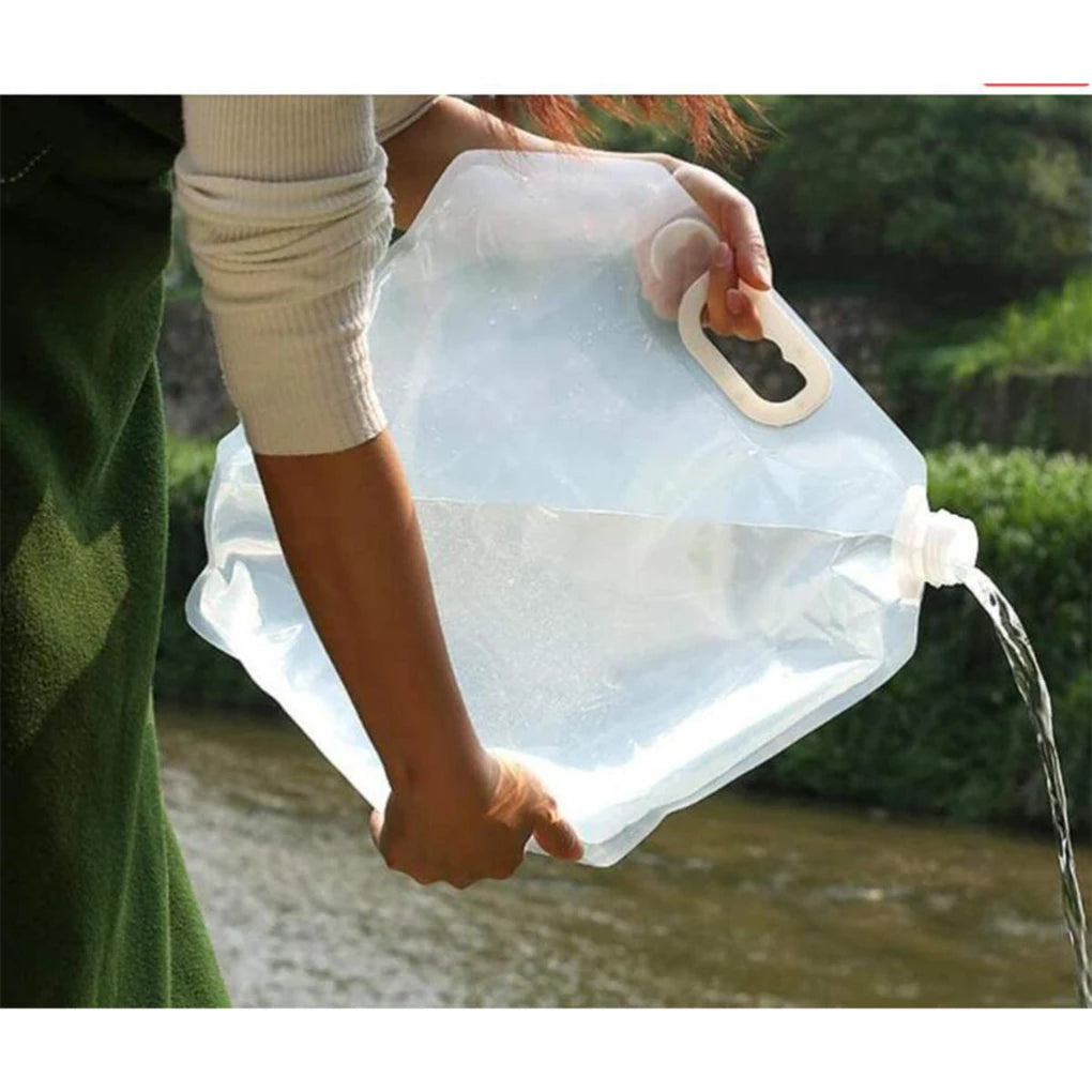 5/10/15L Outdoor Camping Water Bag Portable Folding Bucket Large Capacity Water Container with Handle Travel Camping Supplies