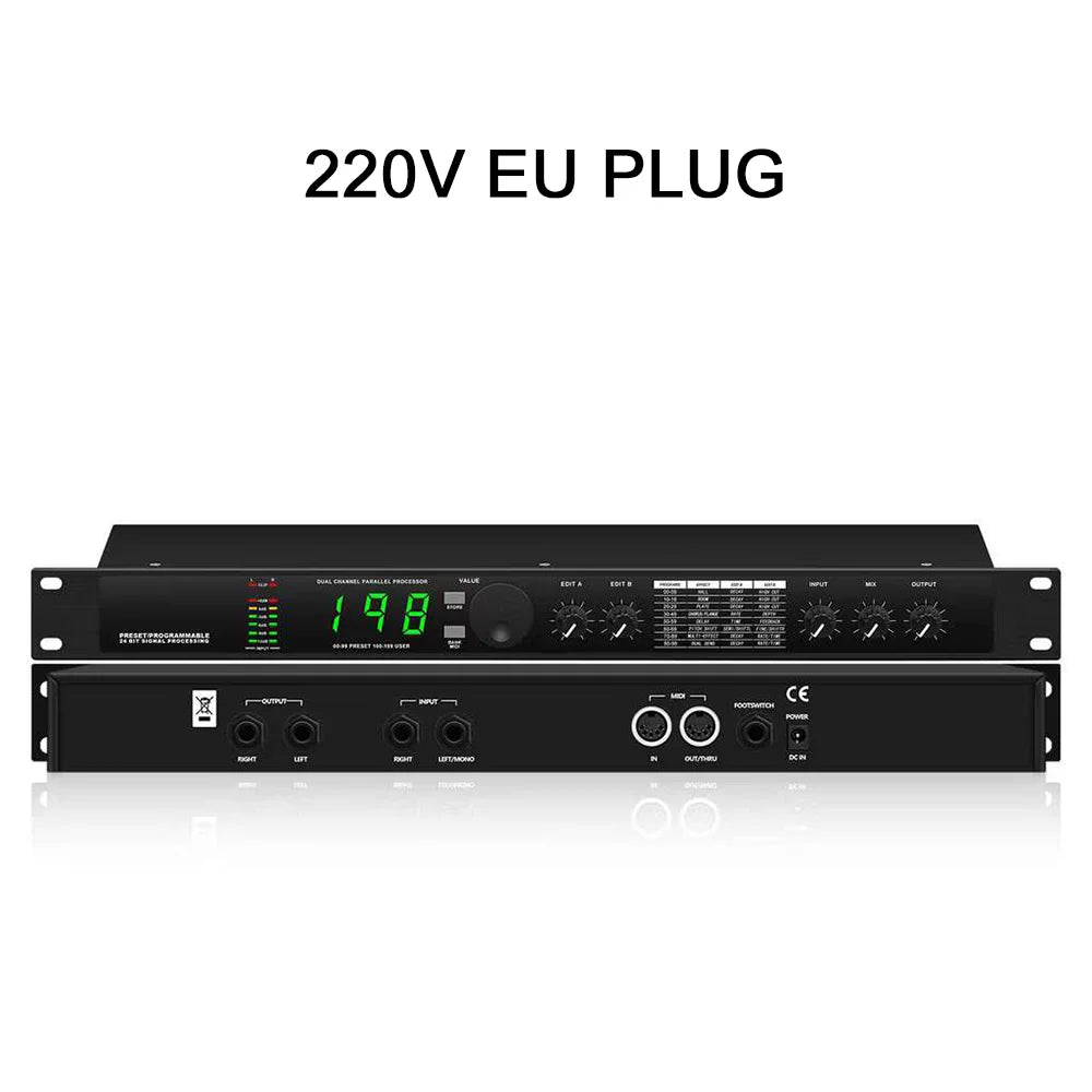 Professional Digital Reverb DSP Audio Processor with Multi Effect Equalizer