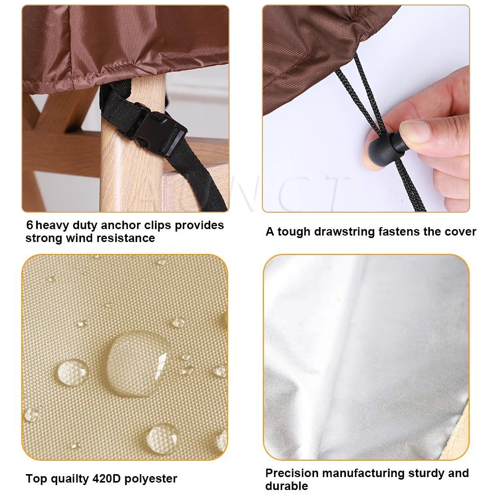 L Shape Corner Outdoor Sofa Cover Waterproof Rattan Corner Furniture Cover V Shape Sofa Table Chair Protective Dust Covers