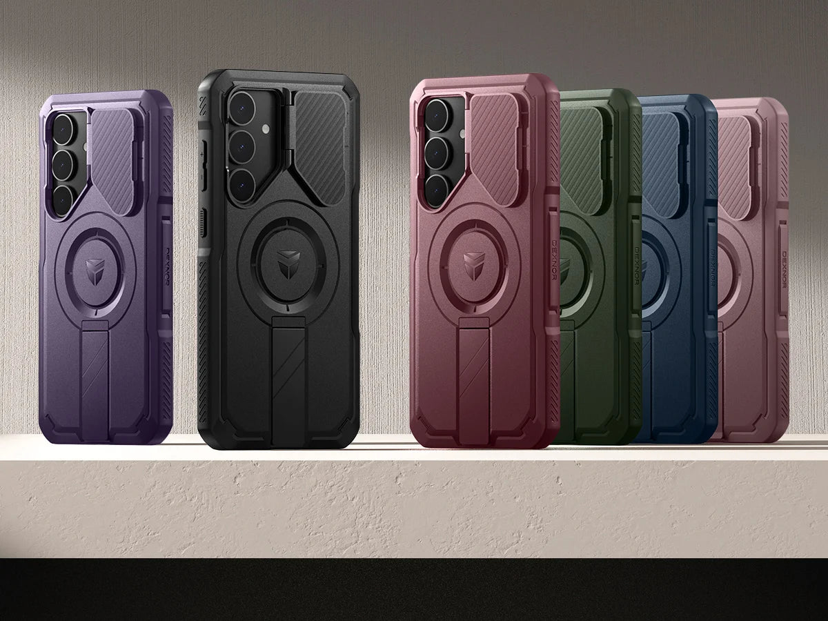 For Samsung Galaxy S25 Ultra Rugged Armor Shockproof Case with Built-in Sliding Camera Cover Built-in Screen Protector Kickstand
