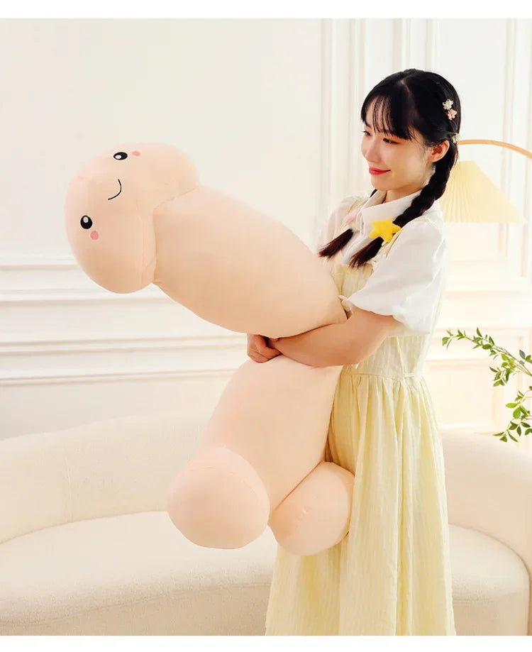 105cm Big Size Trick Penis Plush Kawaii Soft Simulation Dick Plushie Real-life Penis Pillow Sexy Hugging Pillow Girlfriend Gifts