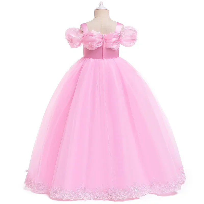 12 10 Yrs Girls Party Dresses Blue Butterfly Gala Prom Gown for Children Kids Formal Events Costume Birthday Princess Clothes