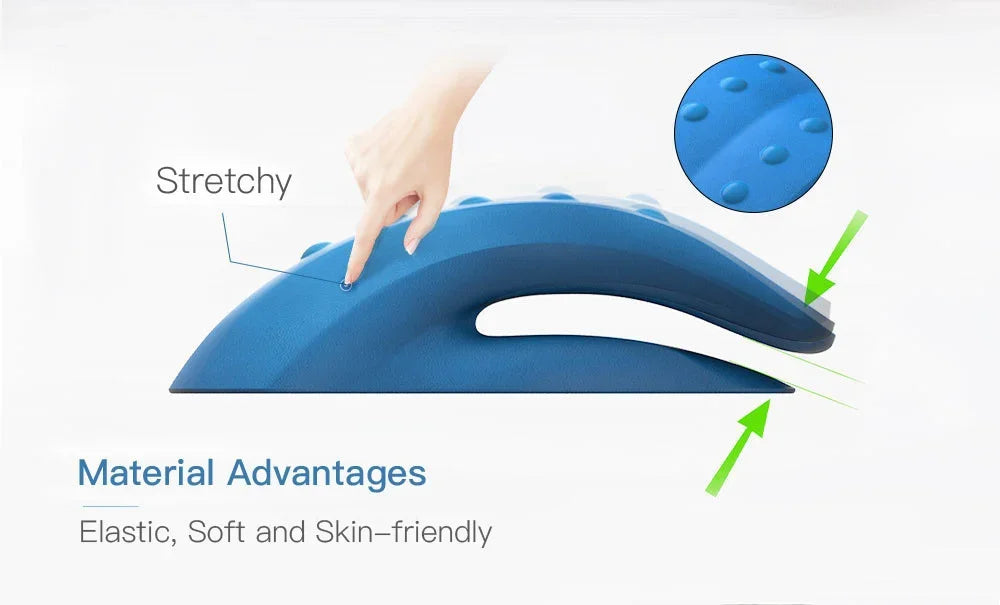 PurenLatex Lumbar Retractor Pillow PU Neck Tration Pillow Gravity Stretch Cervical Vertebra Massage Spots Orthopedic Pillow