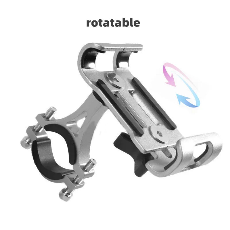 360° Rotate Metal Motorcycle Bike Phone Holder Anti-slip Bracket GPS Navigation Clip Universal Bicycle Stand for All Smartphones