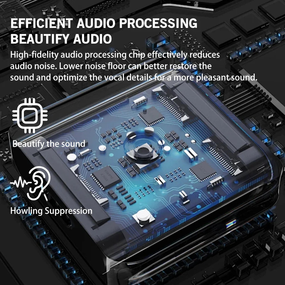 AM6 6 Channel Professional Audio Mixer Console with USB Recording and 48V Phantom Power