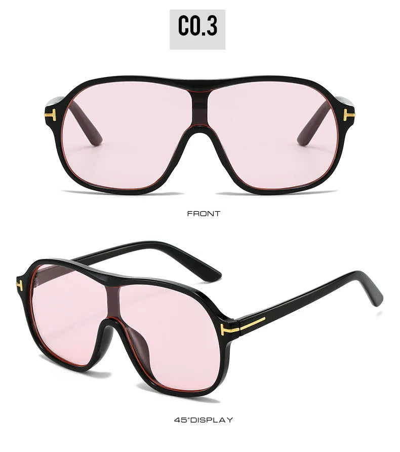 Retro Sunglasses T-Piece Large Frame Sun Glasses Trend Man Toad Eyewear Outdoor Fashion Sunscreen Eyeglasses UV400