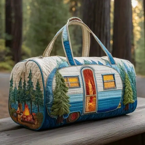 Adjustable Strap 3D Quilted Duffle Bag Large Capacity Sports Travel Tote