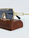 Heavy Metal Steampunk Sunglasses For Men Square Vintage Punk Fashion Glasses