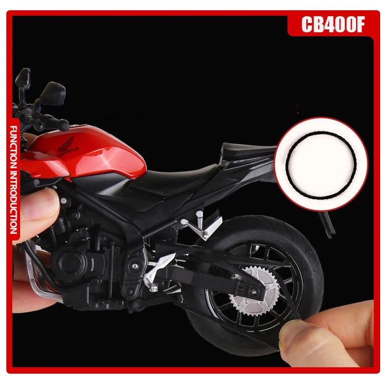 Diecast Honda CB400F Sports Motorcycle Model 1 to 12 Scale