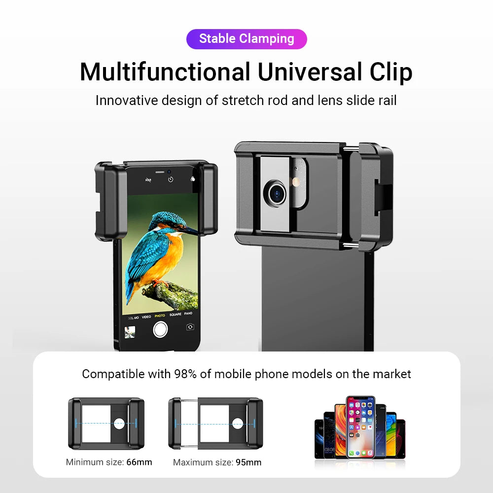 36X Smartphone Telephoto Monocular Lens with Universal Clip
