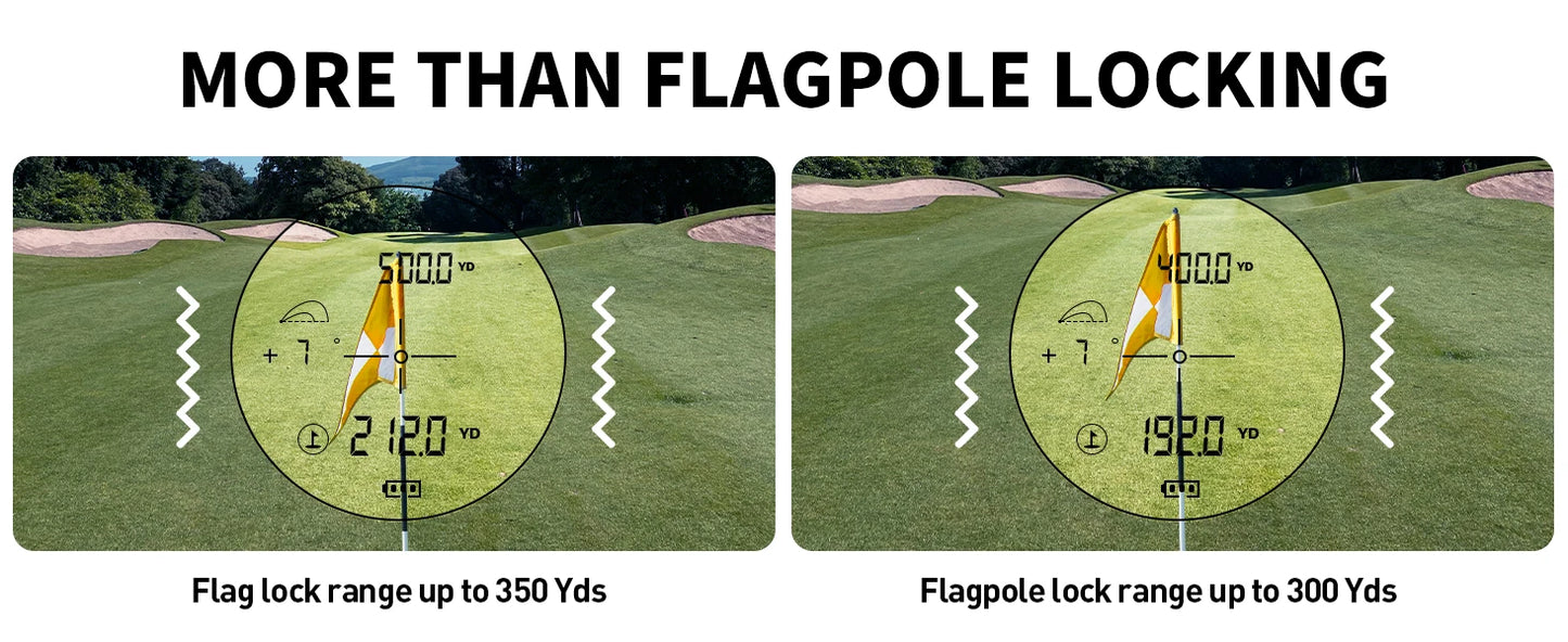 6X Golf And Hunting Laser Rangefinder 1000m With Slope Flag Lock And Speed Mode