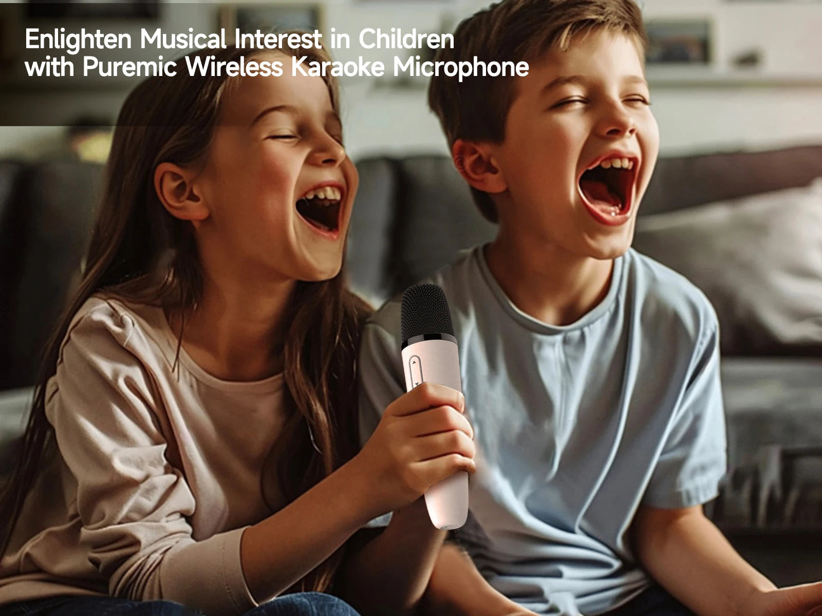 Tesla Microphone with Case, Rechargeable Bluetooth Microphone Wireless with 3.5mm Aux Jack Receiver, Car Karaoke Mic with Bag