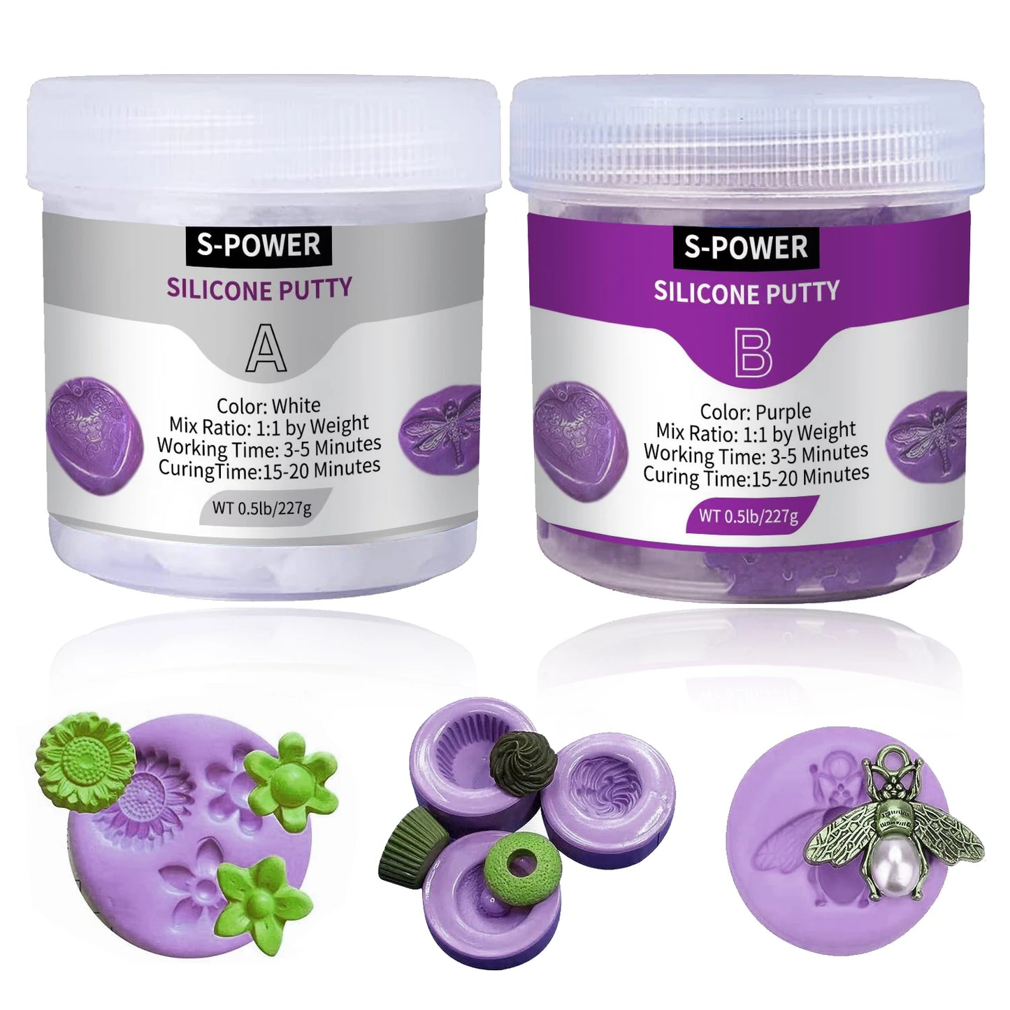 Silicone Putty Mold Making Kit – Non-Toxic, Flexible 1:1 Mix for Reusable Resin Molds