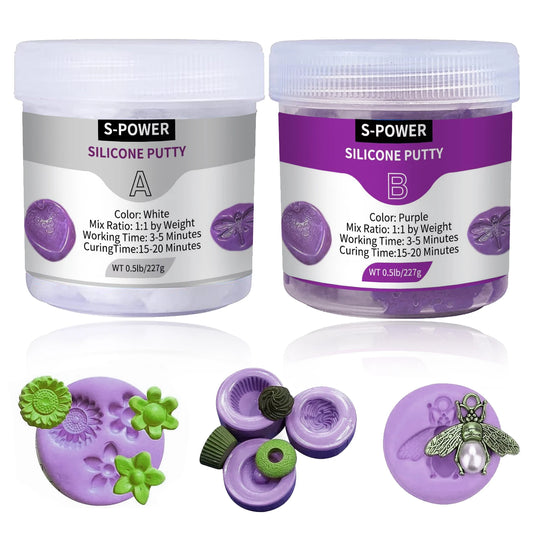 Silicone Putty Mold Making Kit – Non-Toxic, Flexible 1:1 Mix for Reusable Resin Molds