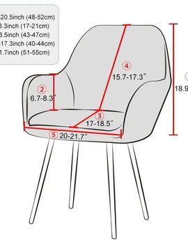 1PC Elastic Velvet Chair Cover Stretch Soft High Armchair Covers Seat Case for Office Kitchen Dining Room Wedding Removable