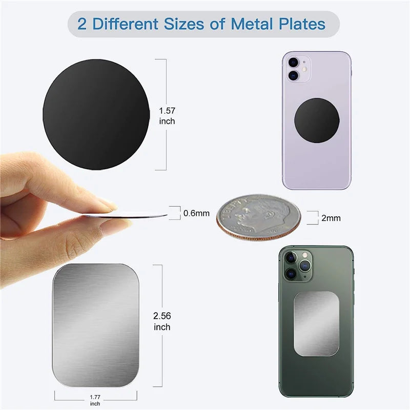 Thin Metal Plate Disk For  Car Phone Holder Iron Sheet Sticker Disk For Tablet Desk Phone Car Stand Mount Round