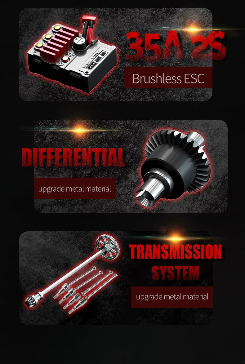 1 to 16 Scale 4WD Brushless High Speed Remote Control Racing Car