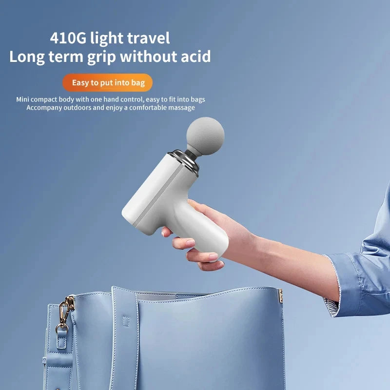 Portable AI Fascial Massage  Electric Percussion Massager Body Relaxation With 4 Replaceable Massage Head LED Night Light