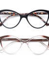 Lady Cat Eye Reading Glasses Women Spring Hinge Lightweight Presbyopia Readers Eyeglasses with Diopter +0.5 to +4.0