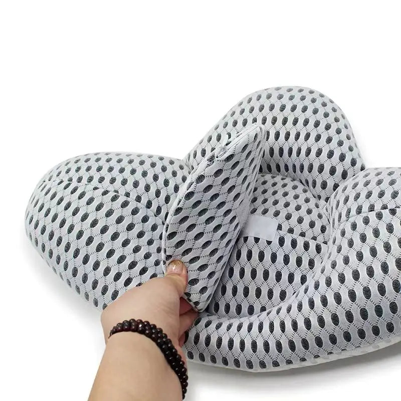 54*34*6CM Waist Pillow Adjustable Height Lumbar Support Ergonomics Sleeping Pillow Natural Buckwheat Shell Cushion