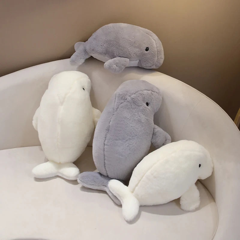 Kawaii Manatee Dugong Plush Stuffed Animal Soft Sea Cow Pillow