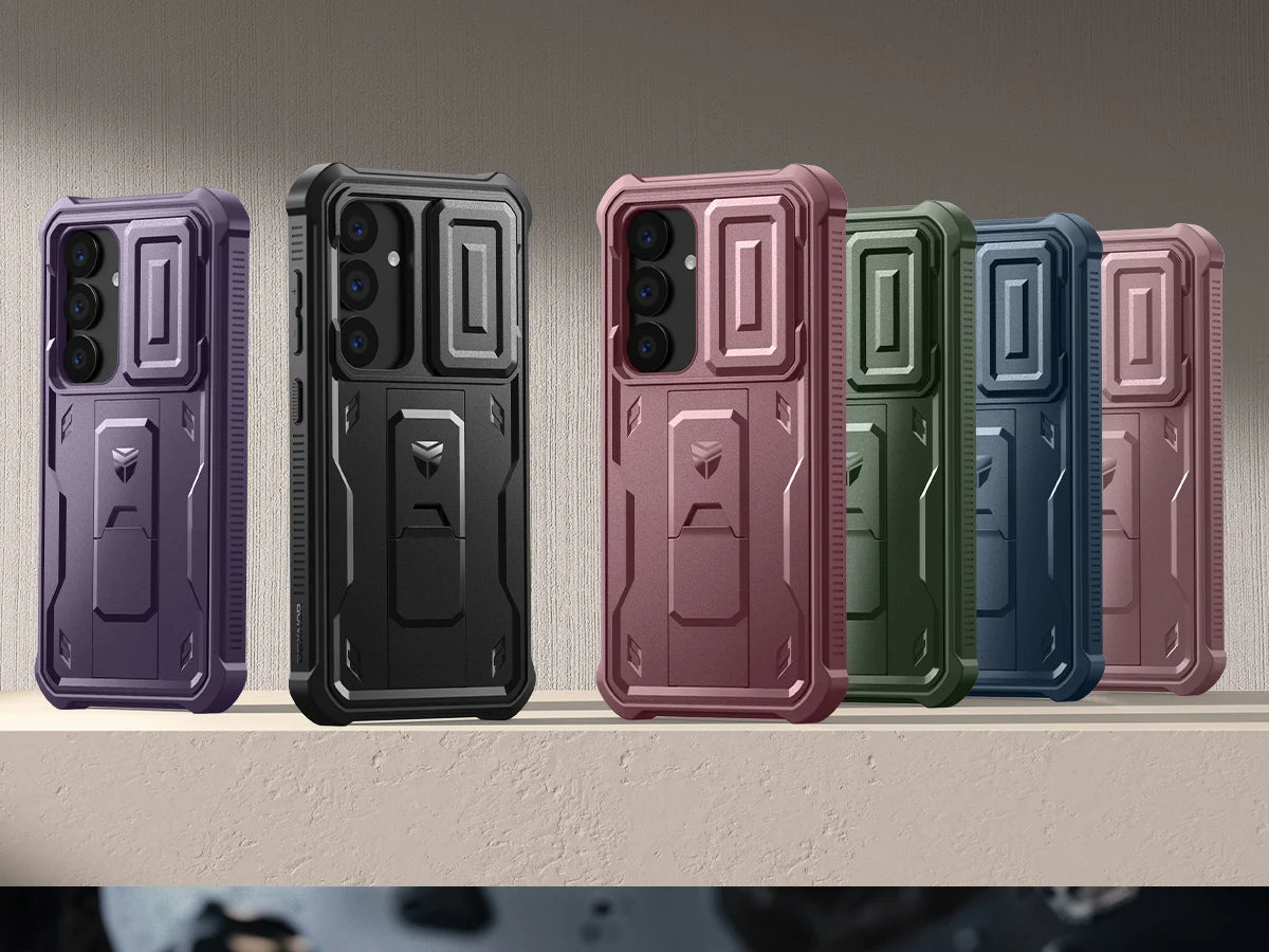 for Samsung Galaxy S25 Case holder Heavy-Duty Shockproof Rugged Case with Built-in Slide Camera Cover & Screen Protector