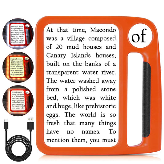 5X 10X Rechargeable Full Page Magnifier with 3 Light Modes
