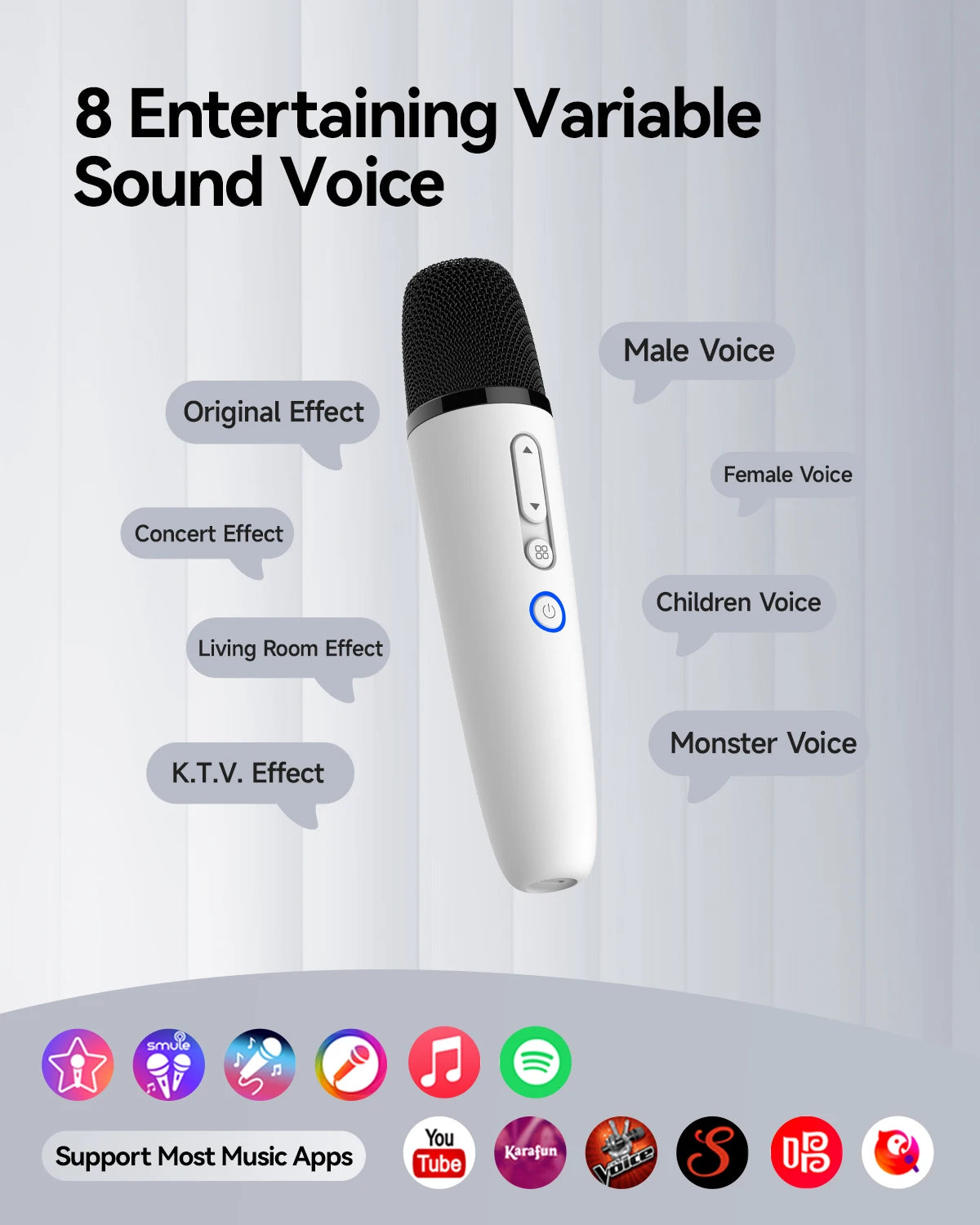 Tesla Microphone with Case, Rechargeable Bluetooth Microphone Wireless with 3.5mm Aux Jack Receiver, Car Karaoke Mic with Bag