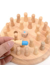 Children Kids Memory Match Stick Chess Wooden Chess Checkers Board Game Family Party Game Puzzle Baby Educational Toys