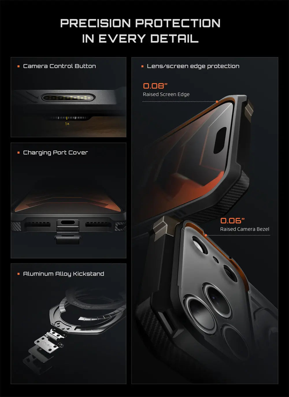 Rugged Magnetic Phone Case with Adjustable Kickstand for iPhone 17 Pro Max and iPhone 18 Pro Max